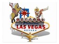 Send a quick note with this postcard ~ Las Vegas Welcome Sign with three famous Las Vegas Icons. Postcard…