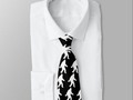 White Sasquatch Silhouette For Dark Backgrounds Neck Tie by #SquatchMe - (Change background to other dark color) -…