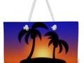 -- Palm Tree Sunset Weekender Tote Bag by #Gravityx9 Designs at #Pixels -
