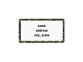 Military green camouflage pattern borders these labels. Add your address or text information. #Camouflage4you Label