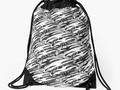 Alien Troops - Black & White Drawstring Tote Bag by #Gravityx9 Designs at #Redbubble -