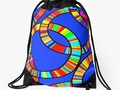 Rainbow Rings Drawstring Tote Bag by #Gravityx9 Designs at #Redbubble -