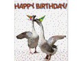Happy Birthday! Card - Send funny Birthday wishes with these two geese are a couple of real party animals!…
