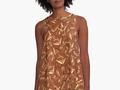Chocolate Brown Abstract A-Line Dresses by #Gravityx9 Designs at Redbubble -