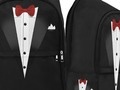Tuxedo Backpack - Get fancy with this classy Tuxedo Suit and Shirt Fabric Backpack at Artsadd! Lightweight and ...