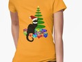 Christmas Le Chat Noir With Santa Hat T-Shirts by #Gravityx9 Designs at Redbubble - #SpoofingTheArts -…
