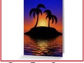 Palm Tree Sunset Greeting Cards - Blank-inside for your personal message at Redbubble by #Gravityx9 Designs -…