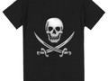 Glassy Pirate Skull & Sword Crossbones | T-Shirt | by #Gravityx9 Designs at Skreened -