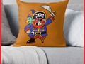 Pirate Peg-Leg Captain Throw Pillows by #Gravityx9 Designs at Redbubble ~ Also on Prints, shirts and mugs!…