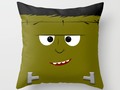 📷  – Cute Halloween Frankenstein Pillows at Society6 by #Gravityx9 Designs ~ Fun...