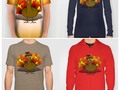 Thanksgiving Turkey Pilgrim Shirts and Hoodies at Society6 by #Gravityx9 Designs - Cute turkey, with pilgrim hat -…