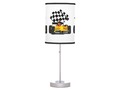 Yellow Race Car with Checkered Flag Table Lamp via zazzle