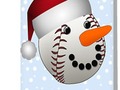 Christmas Baseball Snowman Greeting & Postcards, T-shirts, Mugs & More at Redbubble ~ #Gravityx9 #Sports4you -