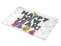 Happy New Year - Black Text with Party Hats Cloth Placemat by NewYearsCelebration at Zazzle -…