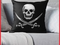 Glassy Pirate Skull & Swords Throw Pillows by #Gravityx9 Designs at Redbubble ~ Also on Prints, shirts and mugs!…
