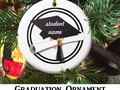 Graduation Cap with Black Circle Ceramic Ornament by #Just4grad ~ #Gravityx9 Designs at Zazzle…