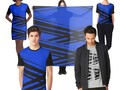 Bold Black Slash Lines on Dark Blue Background Fashion by #Gravityx9 at Redbubble. Also on #HomeDecor, Bags&more!…