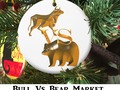 Bull Market Vs Bear Market #ChristmasOrnament by #Gravityx9 Designs at #Zazzle. Golden bull and golden bear....at o…