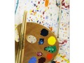 Send artsy greeting with this Artists Paint Splatter And Pallet of Paint Card by PictureThisAndThat at #Zazzle ~ Av…