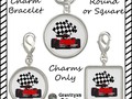 Red Race Car Ball Charm by #gravityx9 at #Zazzle ~ ~ Choose from round or square charms, or a charm bracelet ~…