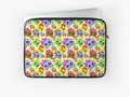 "Cute Girly Kiddie Skulls " Laptop Sleeves by Gravityx9 | Redbubble ~ Illustration of cute kiddie skulls, with big…