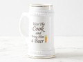 Kiss The Cook and Bring Him a Beer  by #gravityx9 * A fun mug for the cook! If there is a man doing the cooking, t…