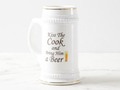 Kiss The Cook and Bring Him a Beer by #gravityx9 * A fun mug for the cook! If there is a man doing the cooking, t…