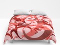 Abstract Curls - Burgundy, Coral, Pink Comforters by #Gravityx9 at #Society6 ~ Find this design on #homedecor,…