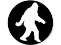 White Sasquatch Silhouette For Dark Backgrounds Sticker by #SquatchMe and #Gravityx9 Designs at #Zazzle ~ Sticker…