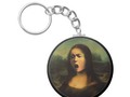 Caravaggio's Mona Lisa Keychain by #SpoofingTheArts #gravityx9 at #Zazzle ~ Available in round or square premium ke…