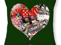 #LasVegasIcons Heart Playing Card Shape #ThrowPillow by #Gravityx9 Designs at #Pixels (#FineArtAmerica) Add a spla…
