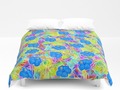 Hawaiian Blue Flowers Duvet Cover by #Gravityx9 at #Society6 ~ Find this design on #homedecor, #wallDecor,…