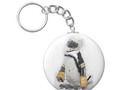 Little Penguin Wearing Hockey Gear Keychain by by #gravityx9 at #Zazzle ~ Available in round or square premium keyc…