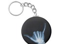 Shaka Sign X-Ray (Hang Loose) Keychain by #gravityx9 at #Zazzle ~ Available in round or square premium keychains, t…