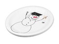 Graduating Snowman With Diploma Paper Plate by #just4grad ~ These Graduation plates are available in two size optio…