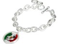 Mexican Flag Soccer Ball Charm Bracelet by #Gravityx9 at Zazzle | Choose from round or square shape for this char…