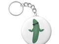Cool Cucumber Keychain by Idiomic and #gravityx9 at #Zazzle ~ Available in round or square premium keychains, too!…