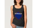 "WORKOUT" on Red and Blue Tank Top * tee shirts are available in several colors and styles!  ~…