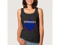 "WORKOUT" on Red and Blue Tank Top * tee shirts are available in several colors and styles! ~…