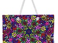 Flower Power Doodle Art Weekender Tote Bag by #Gravityx9 Designs at #Pixels #ShopPixels #FineArtAmerica ~…