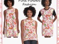 K-196 Abstract Pink Flowers Women's Fashion by #Gravityx9 Designs by #Redbubble *  Lovely shades of pink in a kalei…