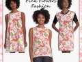 K-196 Abstract Pink Flowers Women's Fashion by #Gravityx9 Designs by #Redbubble * Lovely shades of pink in a kalei…