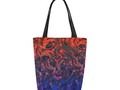 Hot Summer Nights Abstract - Blue and Deep Red Canvas Tote Bag by #Gravityx9 at #Artsadd ~ Made from high-grade wat…