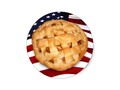 ♥ American Pie (Apple Pie with American Flag) Sticker * #Redwhiteandblue1 #USA #Gravityx9 at #Zazzle…