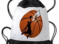 ~ #Backtoschoolshopping ~  * Slam Dunk Basketball Player w/Hoop on Ball Drawstring Backpac…