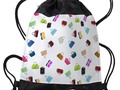 * #Backtoschoolshopping ~  * Colorful Little Handbags Drawstring Backpack by #Gravityx9 at #Cafepress *