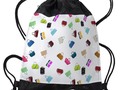 * #Backtoschoolshopping ~ * Colorful Little Handbags Drawstring Backpack by #Gravityx9 at #Cafepress *