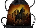 * #Backtoschoolshopping ~ * Unicorn - The Dark One Drawstring Backpack by #Gravityx9 at #Cafepress *