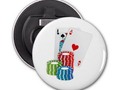 Blackjack with Poker Chips Bottle Opener by #LasVegasIcons at #Zazzle ~ #Gravityx9 #lasvegas #bottleopener…