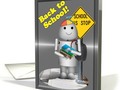 *** Cute #Robo-x9 character on the first day of school ~ Back To School, cute Robot at Sc…